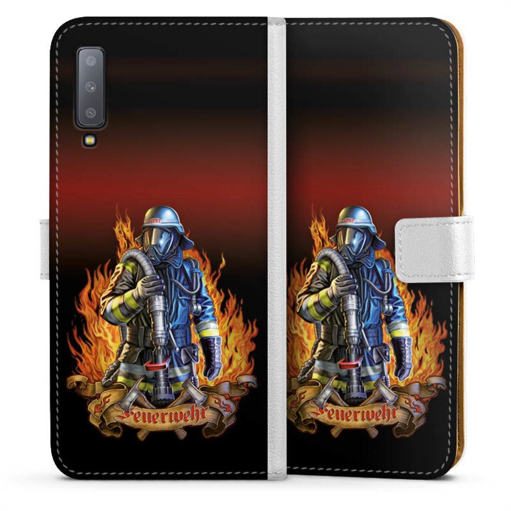 DeinDesign Handyhülle »Feuerwehrmann Feuerwehr Beruf Firefighter«, Samsung  Galaxy A7 (2018) Hülle Handy Flip Case Wallet Cover