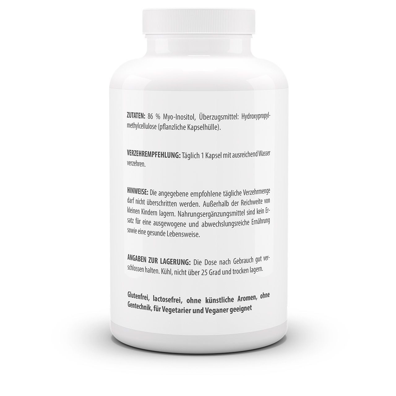 vitaworld Myo-Inositol - Inositol hochdosiert 1000 mg pro Tag Kapseln, 120 St., 139.6 g