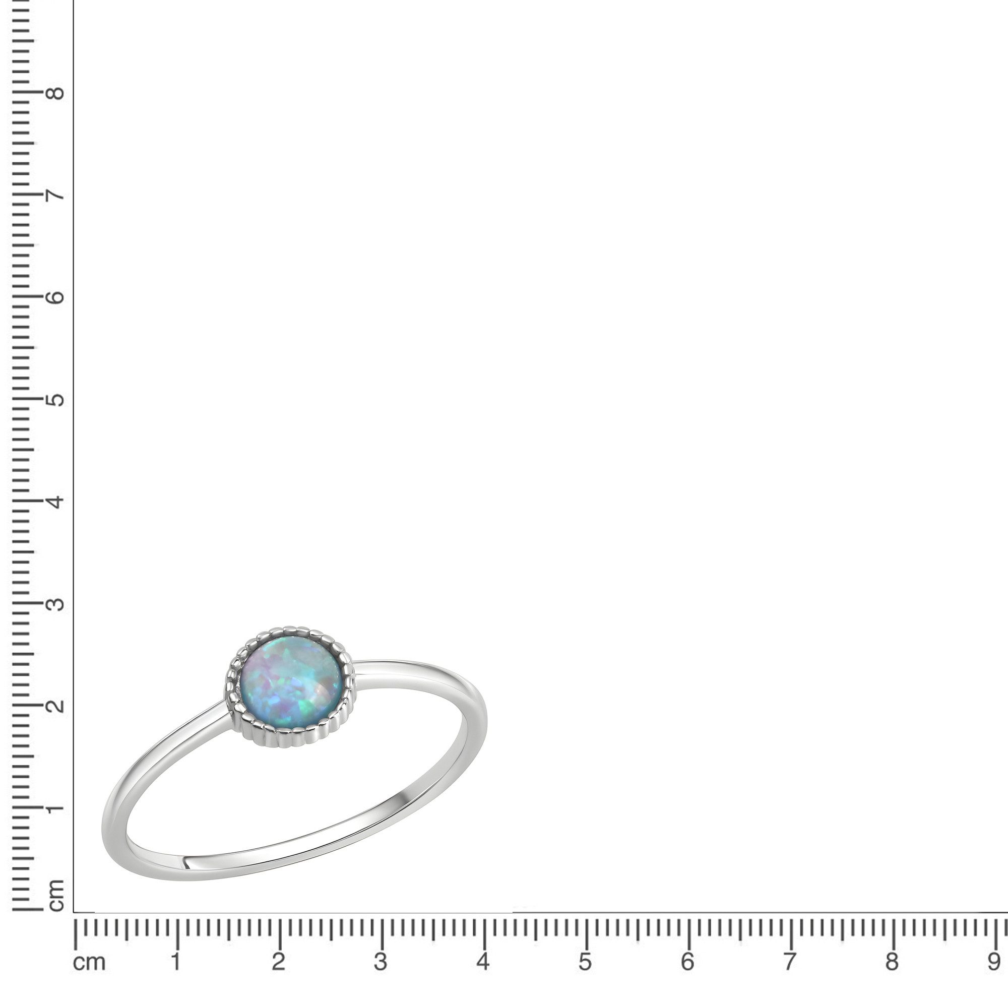 Vivance Fingerring 925/- Sterling Silber rhodiniert Synth. Opal günstig online kaufen