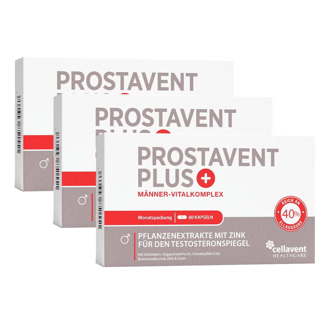 Cellavent Healthcare Prostavent PLUS, Sägepalmenextrakt Kapseln, Prostata Komplex Kapseln