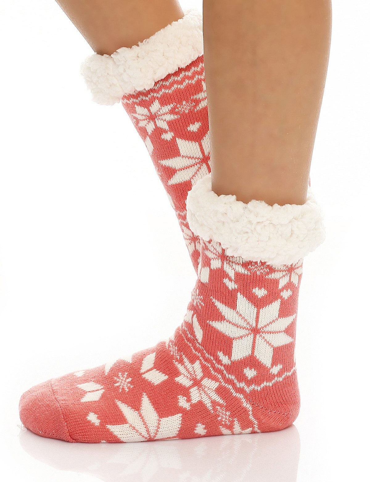 Antonio Kuschelsocken Damen Hütten Hausschuhe CL 028 Rosa one Size (35-42)