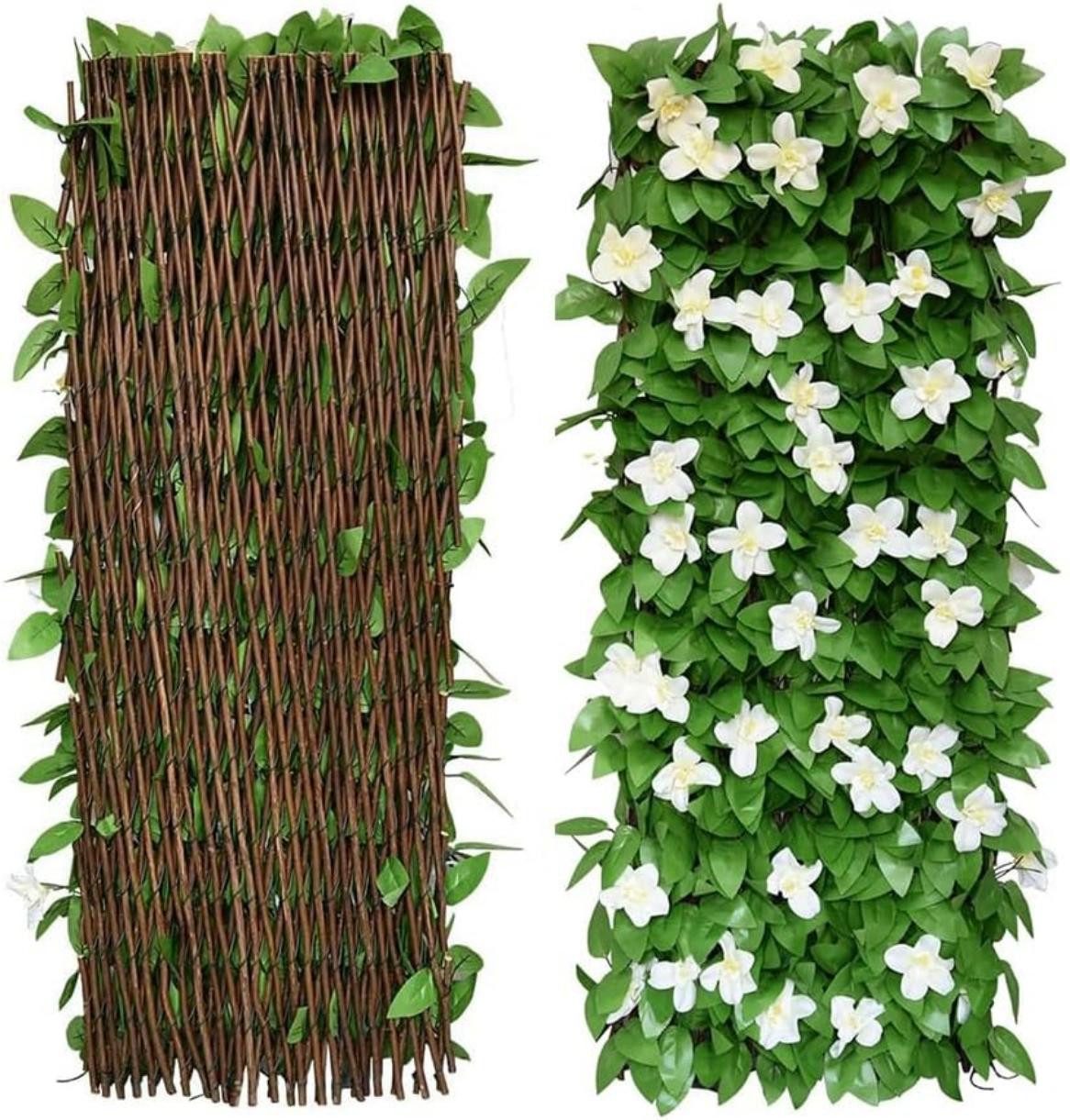 Erweiterbarer Sichtschutz-Zaun Aus Knstlichem Efeu  Ideal Fr Balkon &  Terrasse, UV-bestndig