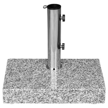 anndora Schirmständer für Sonnenschirme Granit 25kg Balkonständer max. 48mm Stamm, mit Wasserabfluss
