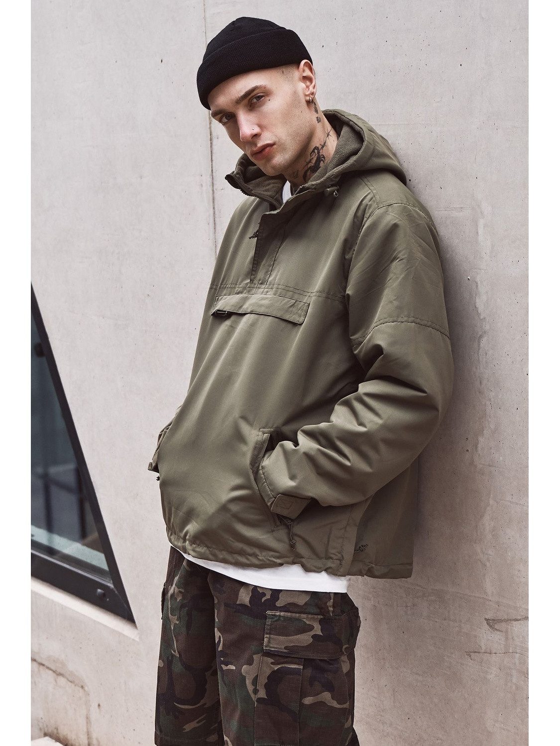 Anorak Brandit Herren Fleece Pull Over Windbreaker