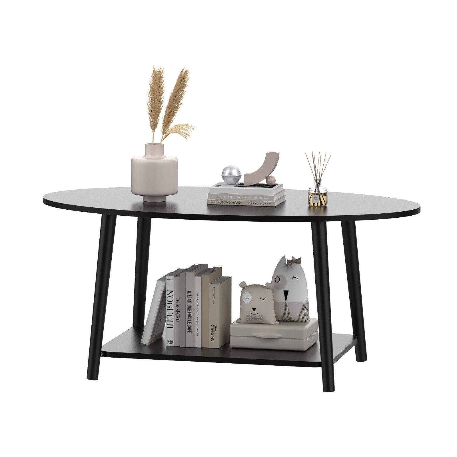 JEOBEST Couchtisch Doppelschicht Couchtisch, Beistelltisch Sofatisch mit Ab günstig online kaufen