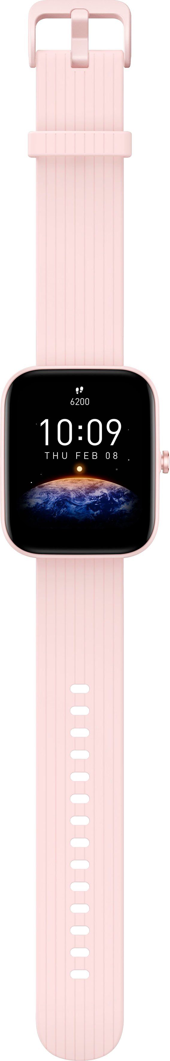 Amazfit Bip 3 Pro Smartwatch pink | Zoll, Pink Amazfit 1-tlg. cm/1,69 OS), (4,29