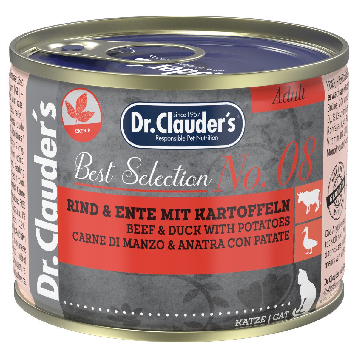Dr. Clauder's Best Selection Adult No. 8 Rind & Ente mit Kartoffeln 200 g