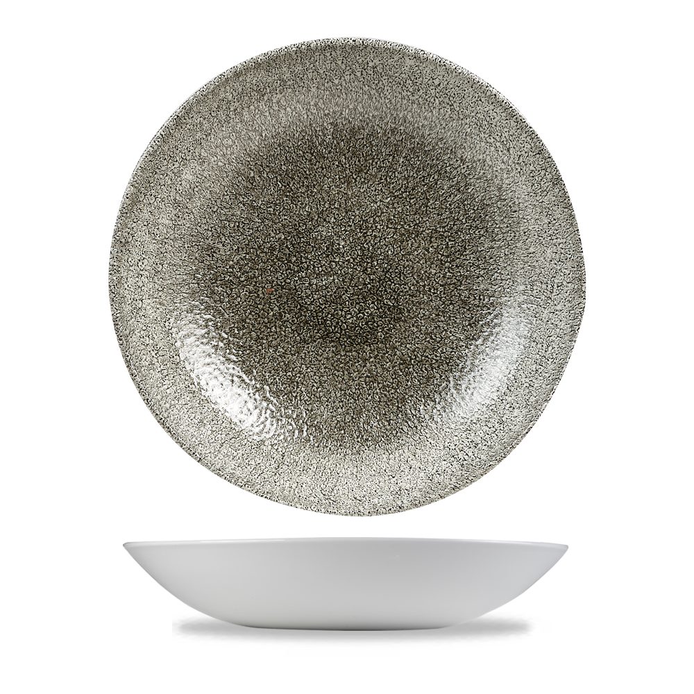 Teller Super Vitrified Studio Prints Raku Raku Quartz Black Teller