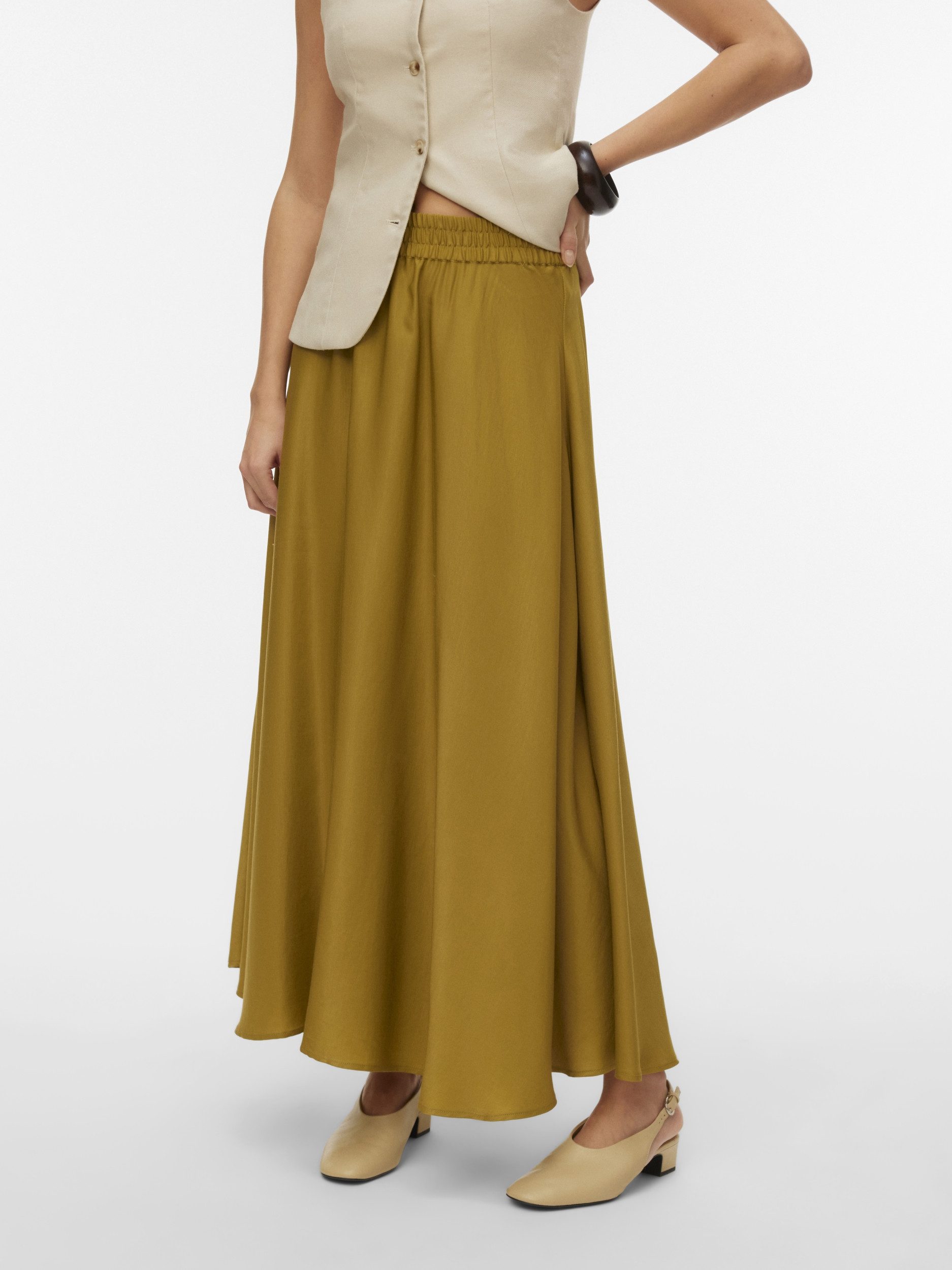 Vero Moda A-Linien-Rock VMMIRA ANKLE SKIRT WVN, Willow