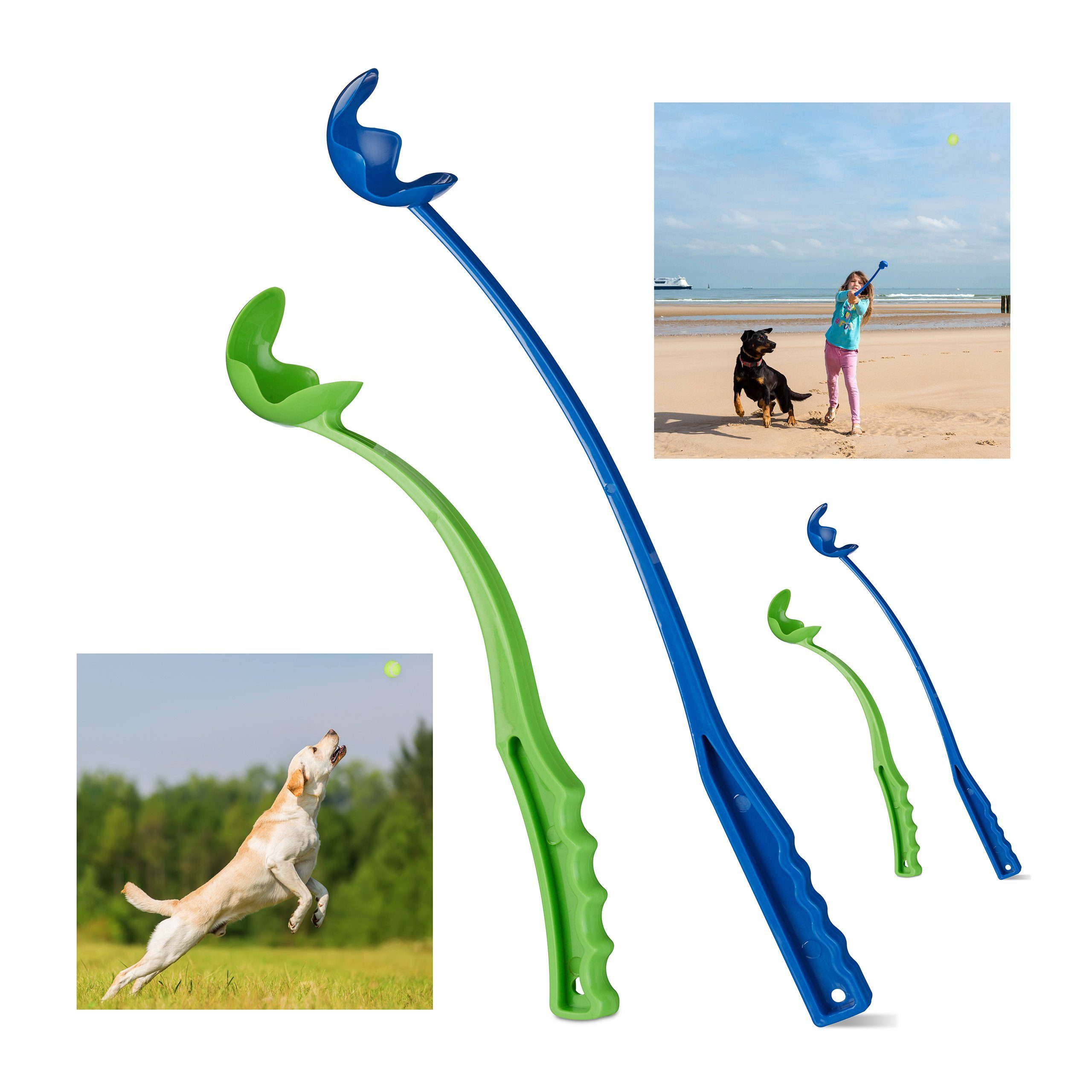 Hunde-Ballschleuder 4 x Ballschleuder für Hunde