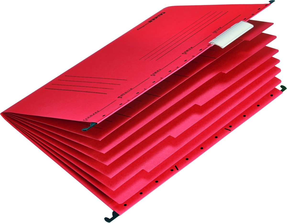 Falken Hefter Mehrfachhängemappe UniReg 6 Trennblätter rot