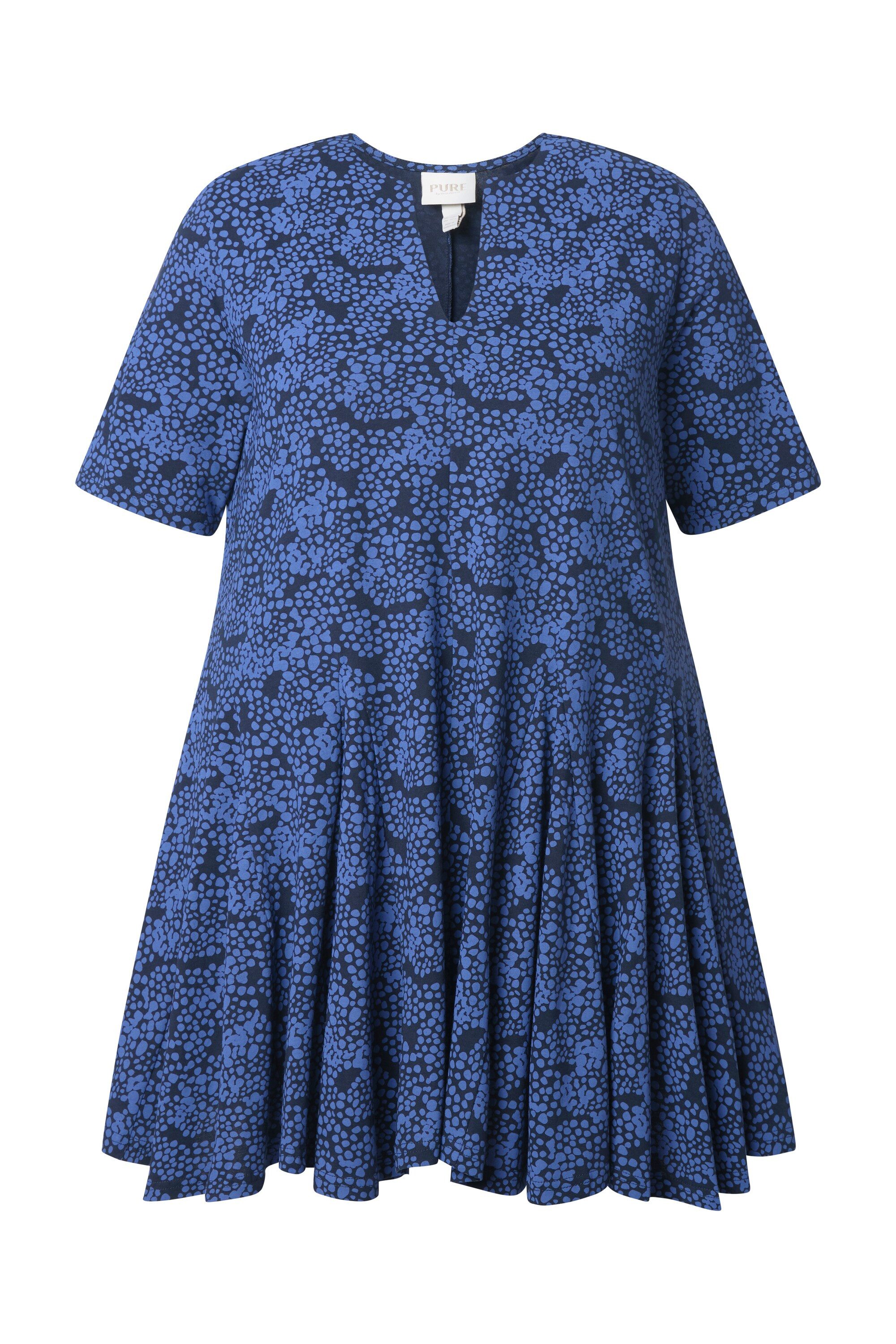 Ulla Popken T-Shirt T-Shirt A-Linie Tunika-Ausschnitt Halbarm günstig online kaufen