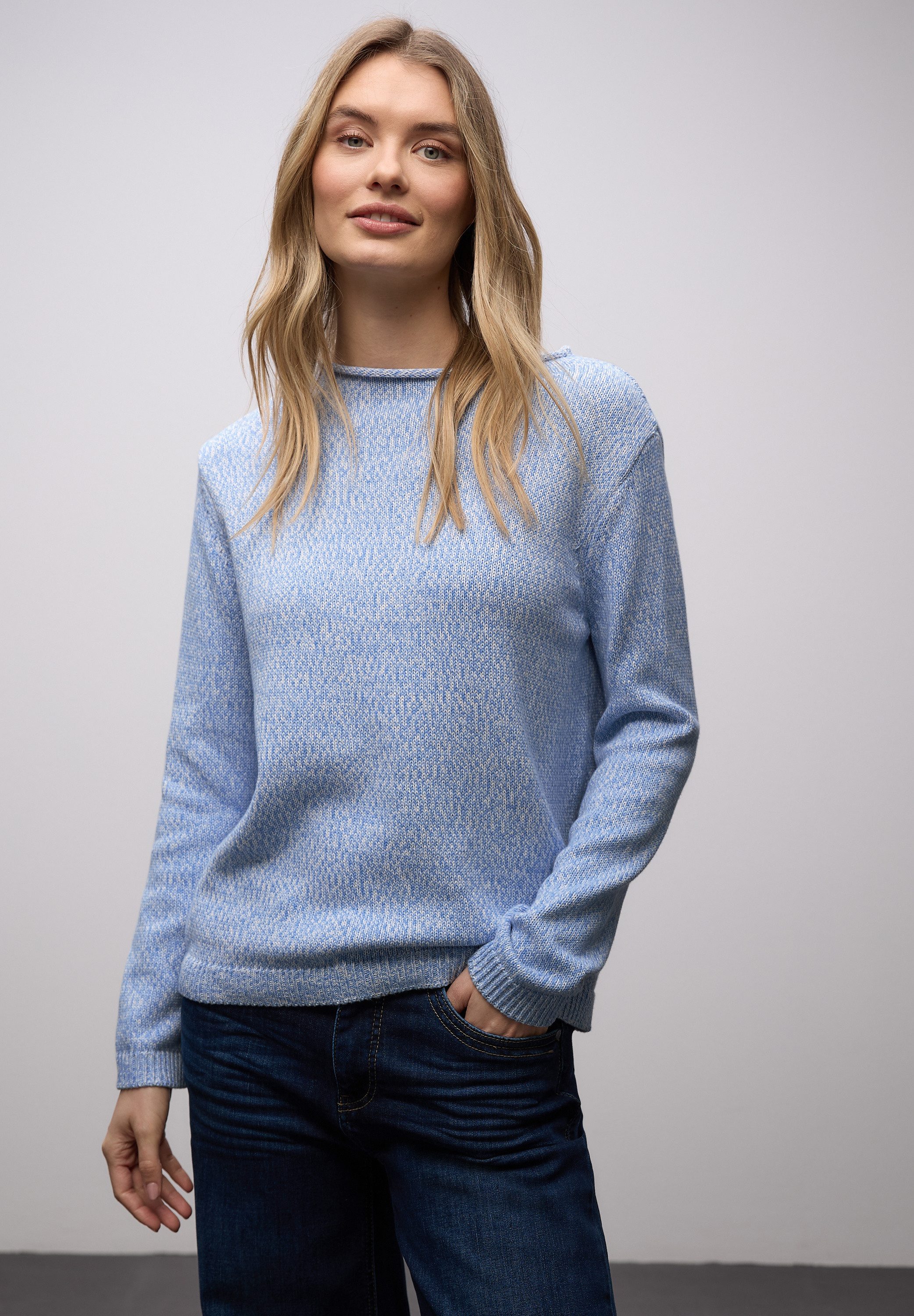 STREET ONE Strickpullover im Two-Tone-Look