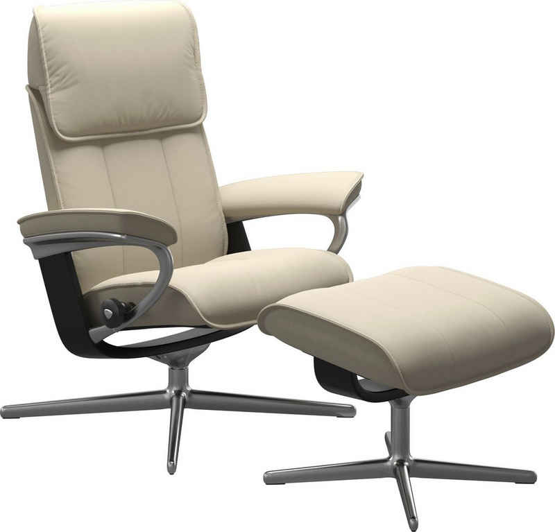 Stressless® Fußhocker Admiral, mit Cross Base, Größe M & L, Holzakzent Schwarz