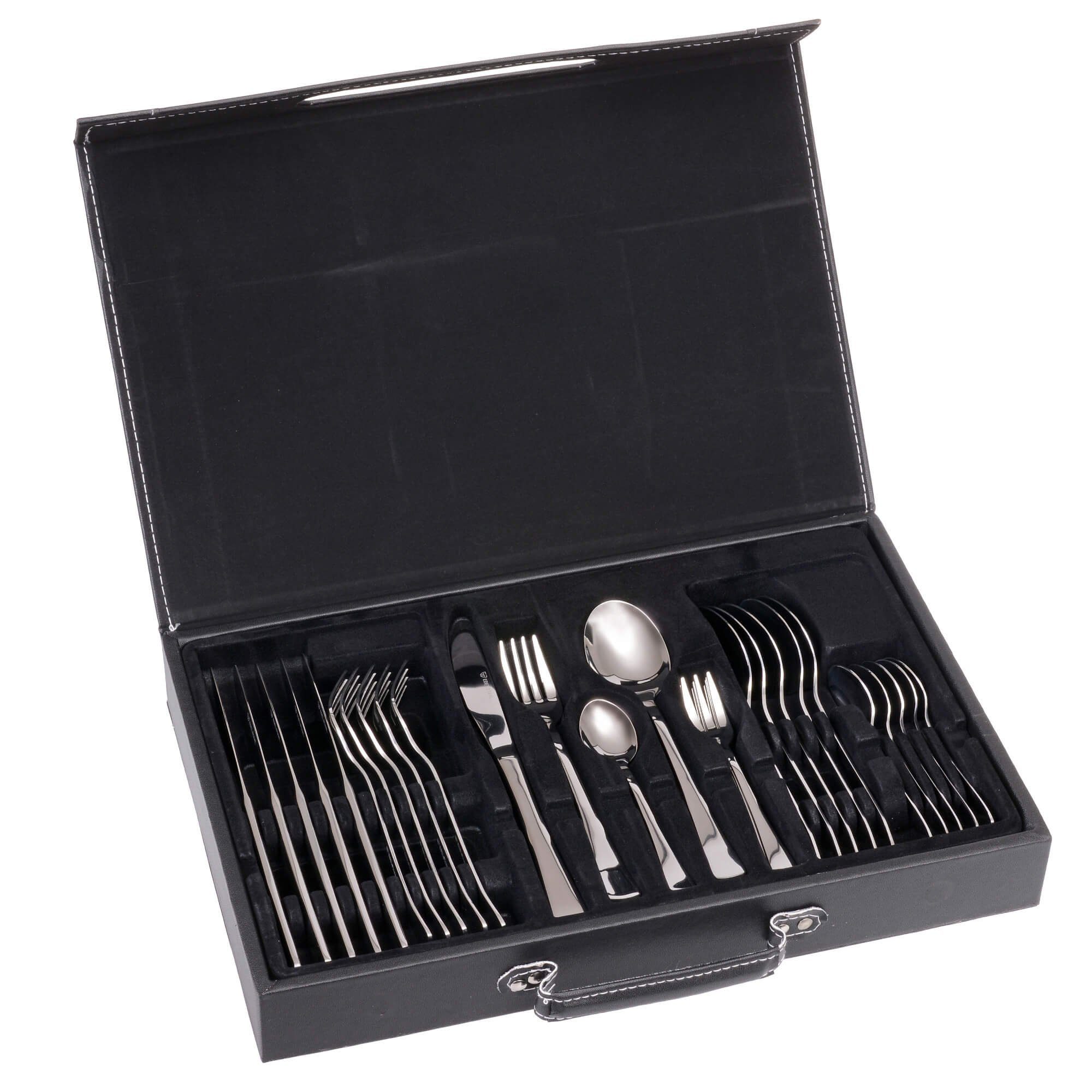 GRÄWE Besteckkoffer GRÄWE Koffer schwarz/weiß leer für 30-tlg. Besteck, Kunstleder