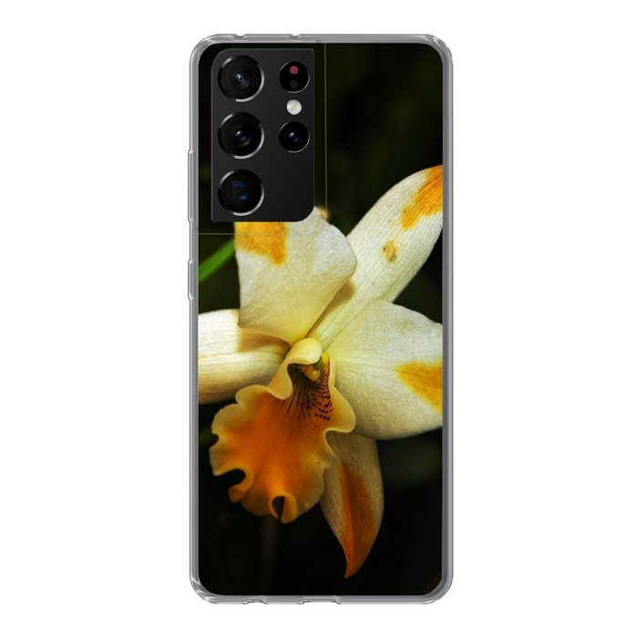 MuchoWow Handyhülle Zwei Orchideenblüten Phone Case Handyhülle Samsung Galaxy S21 Ultra Silikon Schutzhülle