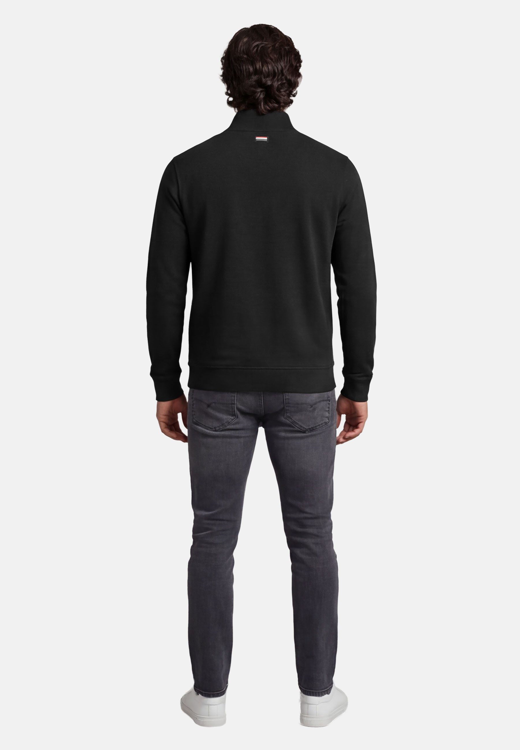 U.S. Polo Assn. Sweatjacke Stehkragenpullover USKiian – Herren Full-Zip Pullover Aus 100 % Baumwolle – weich und formstabil – Bild 4 von 5