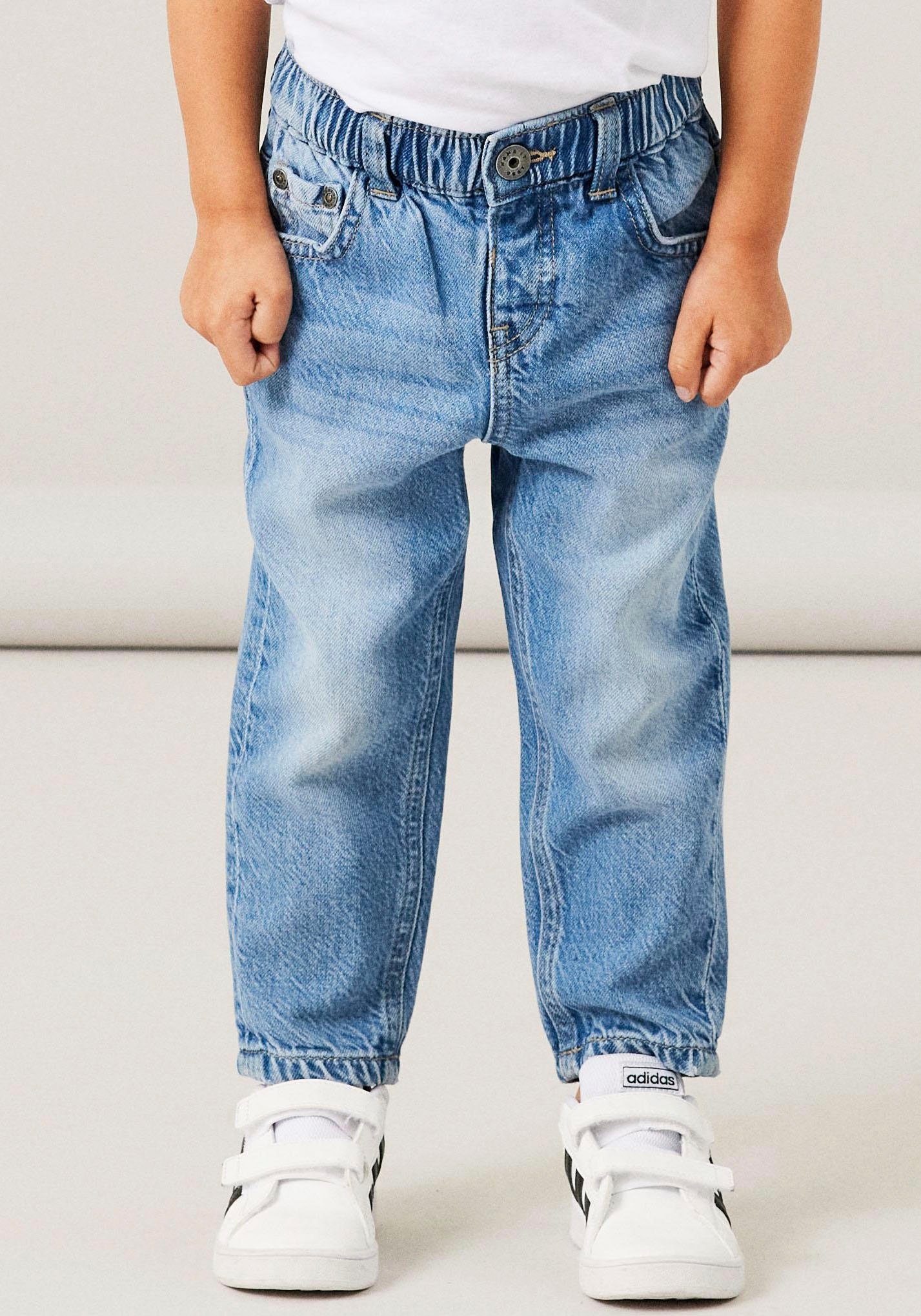 Name Bund 2415-OY NOOS, NMNSYDNEY Mittlere elastischem mit Taille verstellbarem It 5-Pocket-Jeans und TAPERED JEANS