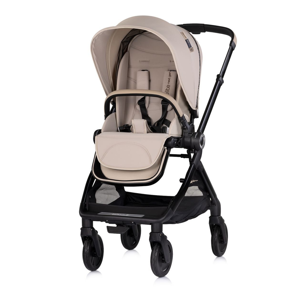 Chipolino Kinder-Buggy Elite next GEN 3 in 1, Aluminium, 5-Punkt-Gurt, Babywanne, Babyschale, Rucksack, Sonnendach