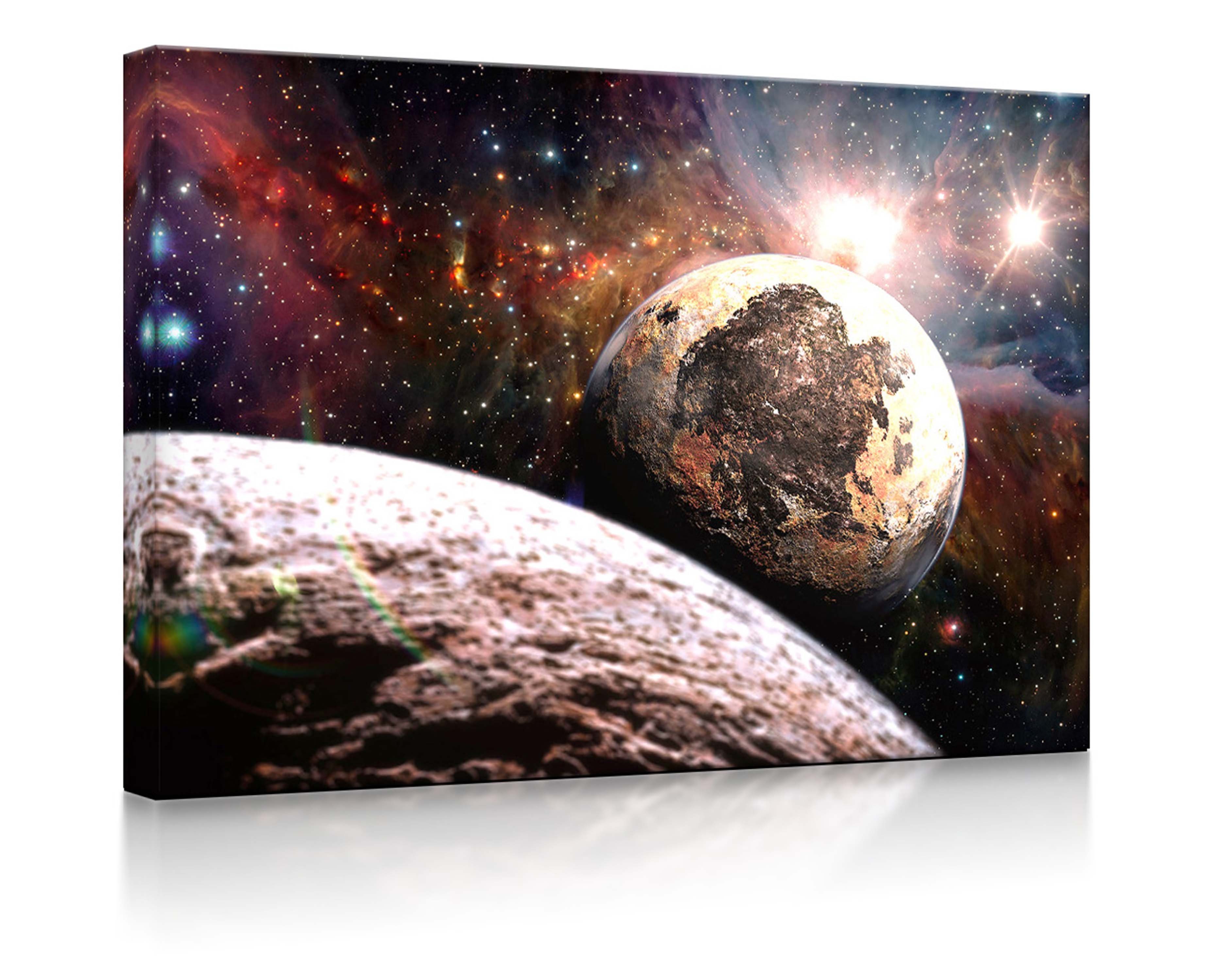 lightbox-multicolor LED-Bild Alien Planeten im Weltall fully lighted / 60x40cm, Leuchtbild mit Fernbedienung