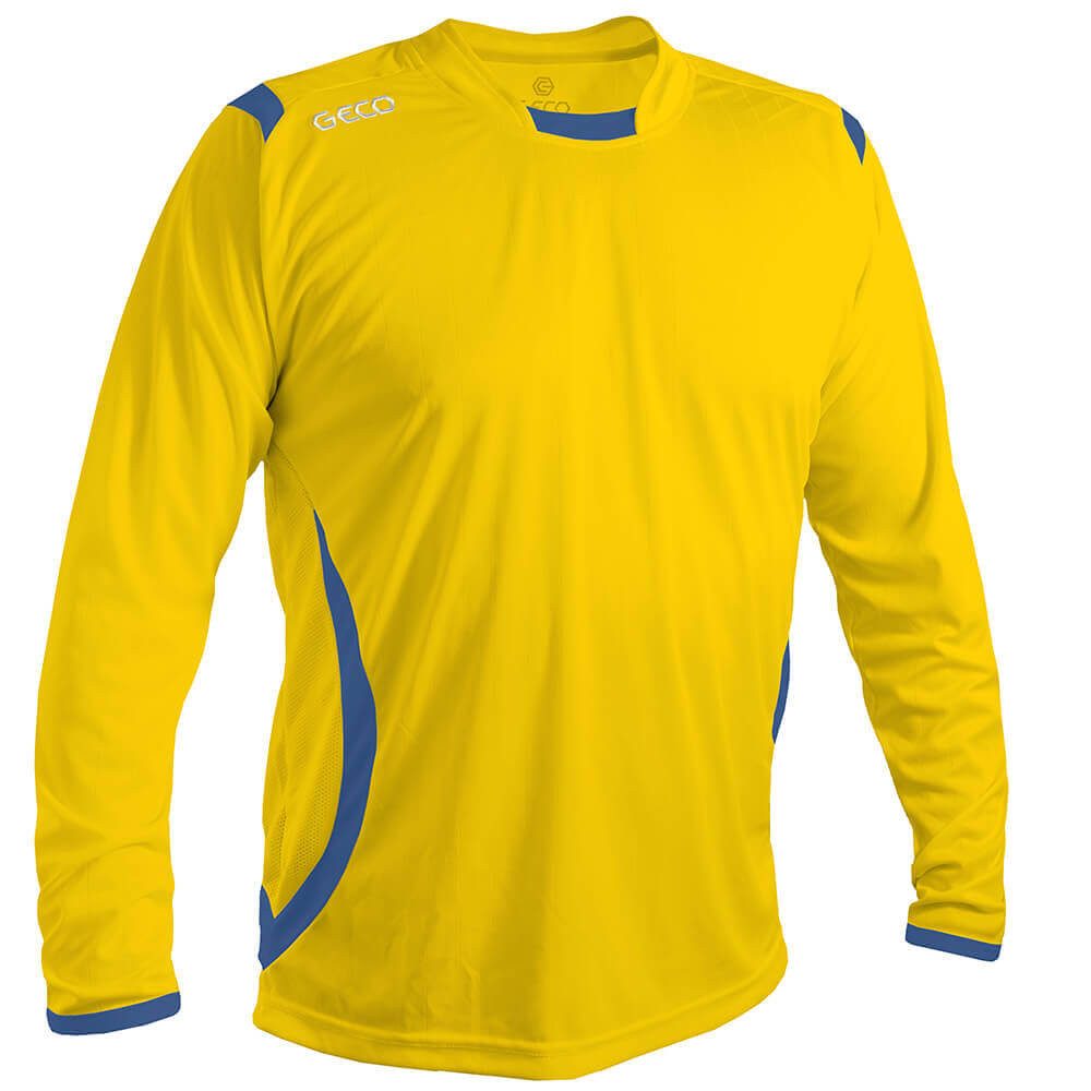 Langarmshirt Levante (100% Polyester) gelb/blau Herren