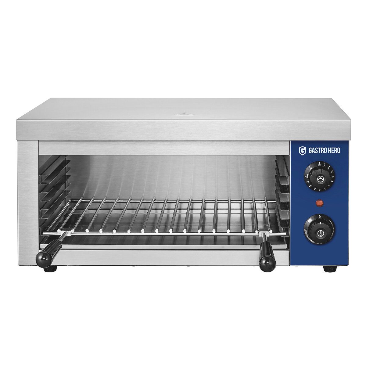 GastroHero Warmhalteplatte Elektro Salamander ECO 610 2 kW Edelstahl Grill, Höhenverstellbare Heizelemente, zwei separate Heizzonen – Bild 3 von 5