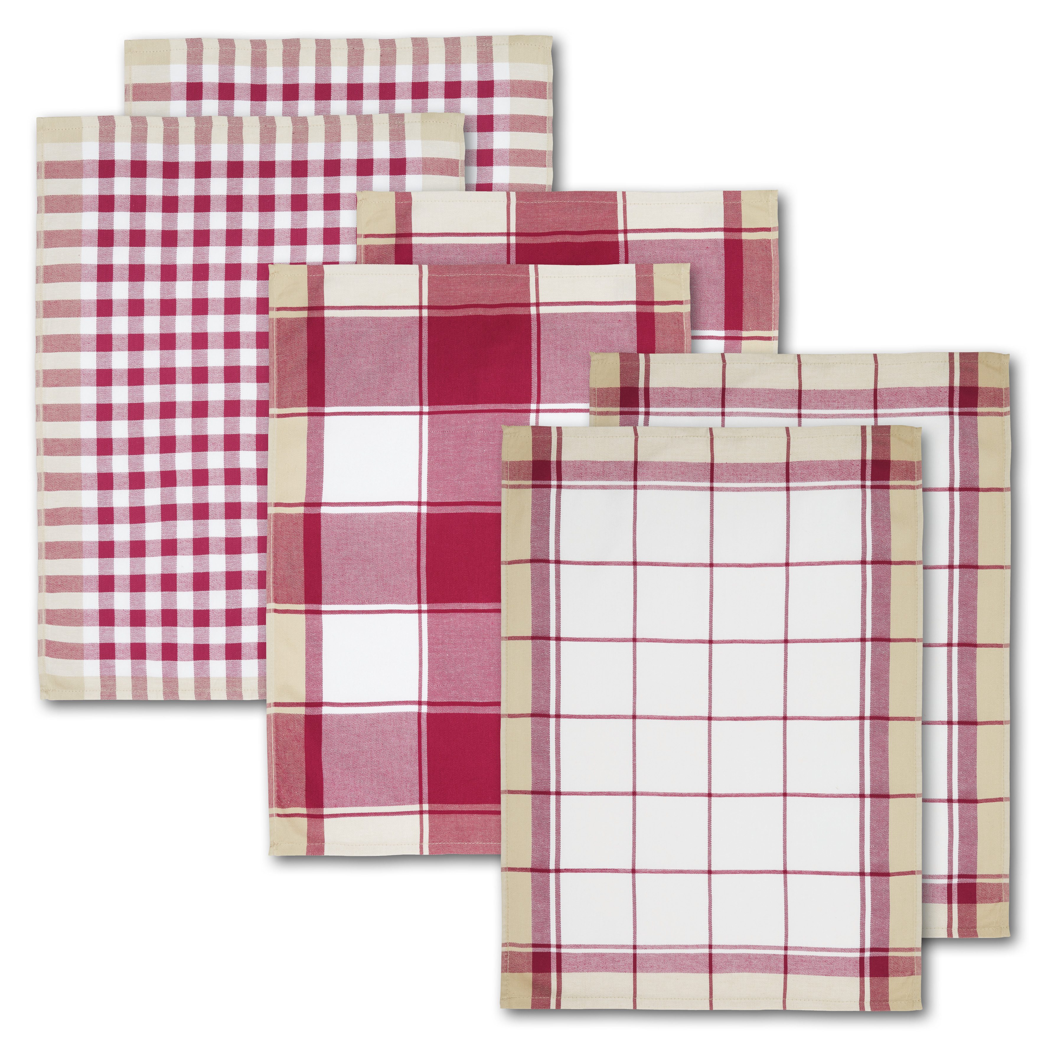 Dyckhoff Geschirrtuch KARO, Maße je Tuch ca. 50x70 cm, (Set, 6-tlg), mit dr günstig online kaufen