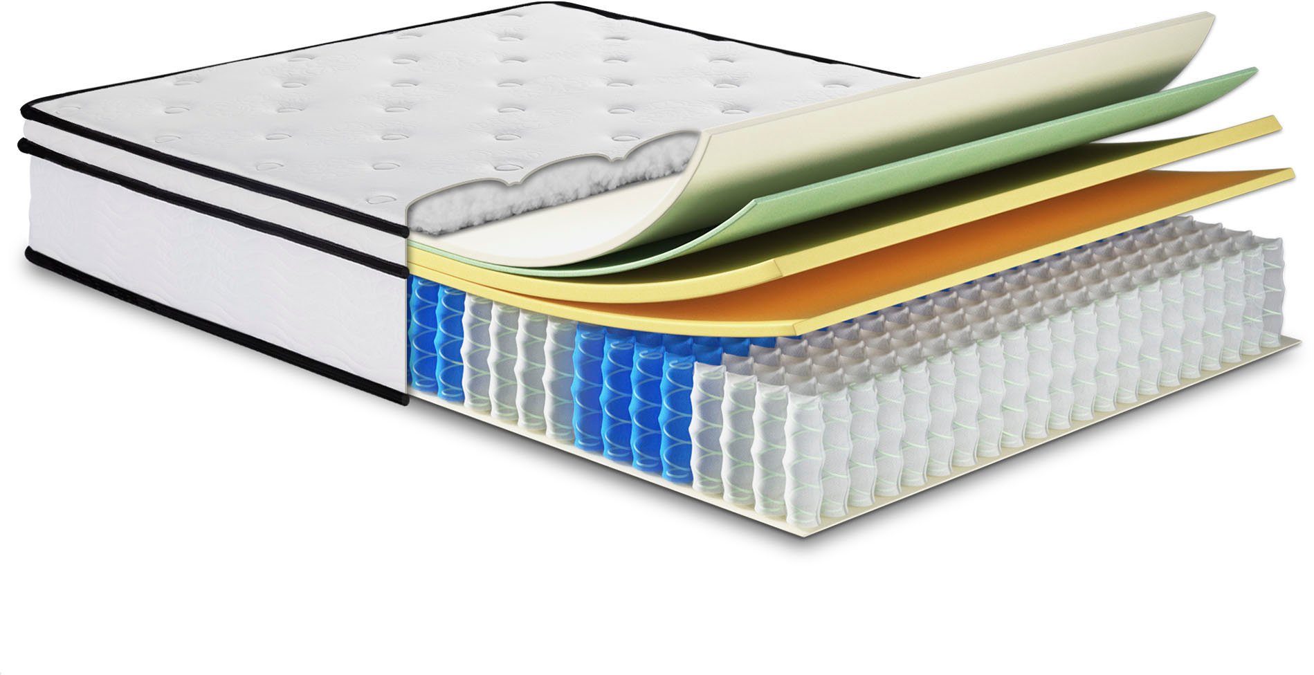 Taschenfederkernmatratze Greentea iCoil® Vitality«, Taschenfederkernmatratze mit 7 Zonen, ZINUS, 29,2 cm hoch, komfortable Matratze in 90x200, 140x200 cm und weiteren Größen