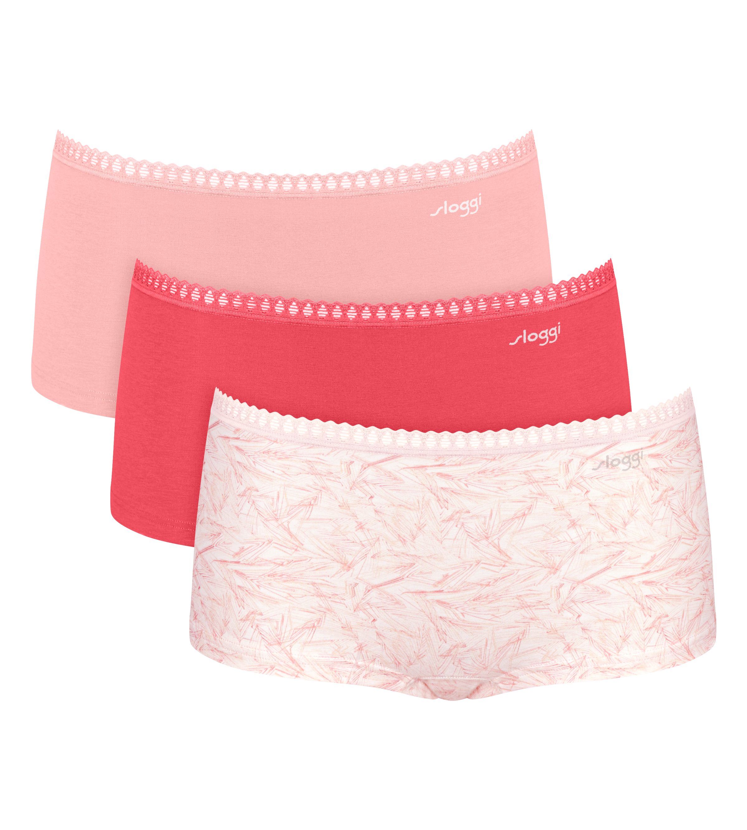 sloggi Panty GO Crush Short C3P (3er Pack) mit Spitzendetails