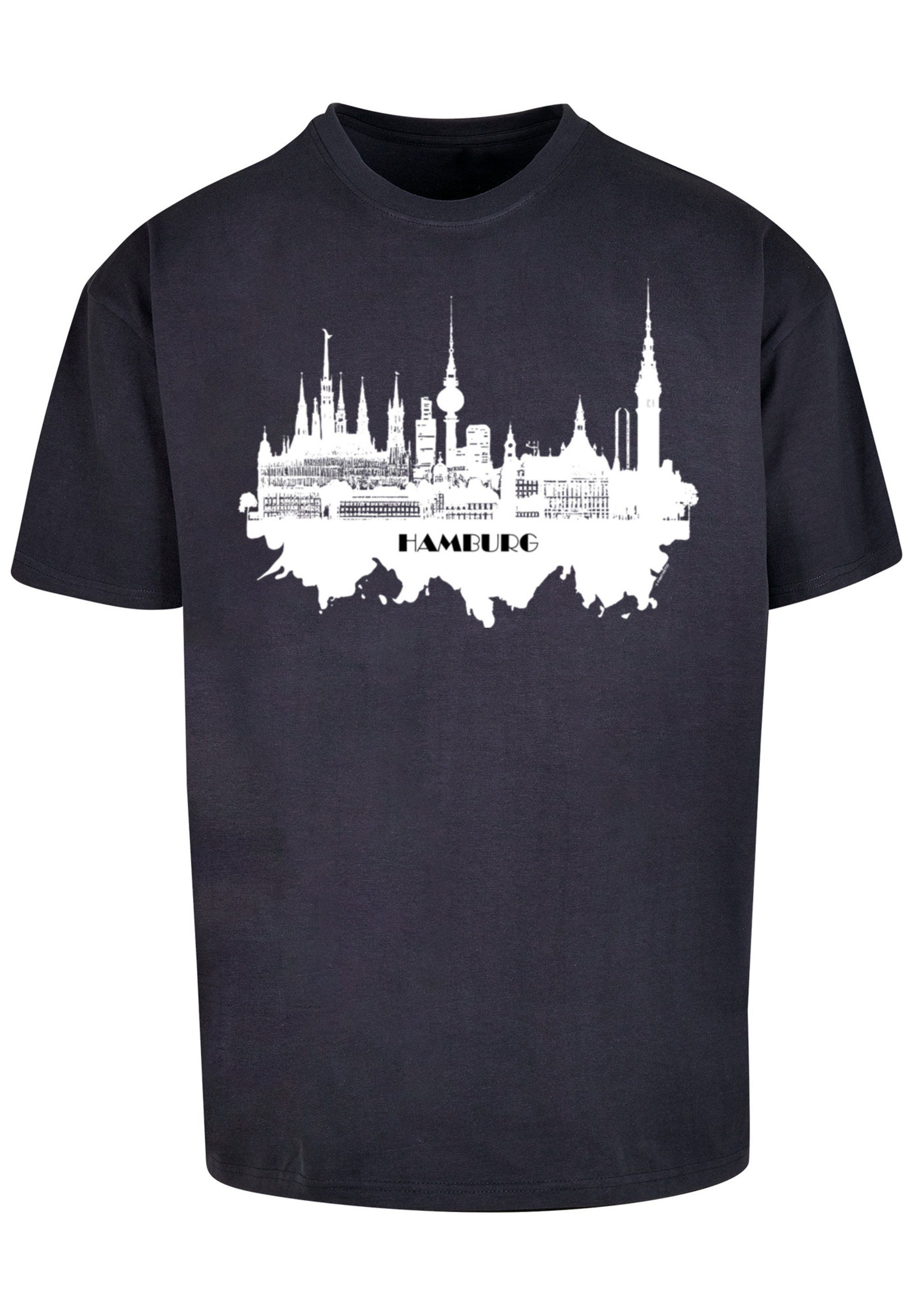 Hamburg Collection F4NT4STIC Cities skyline - navy T-Shirt Print