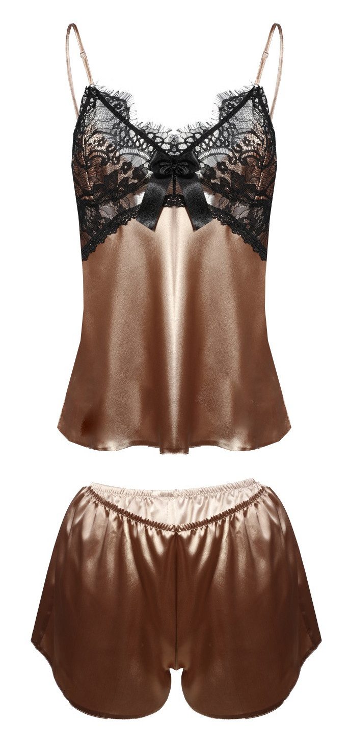 DKaren Pyjama einfarbiges 2teiliges Nachtwäsche-Set (Top, günstig online kaufen