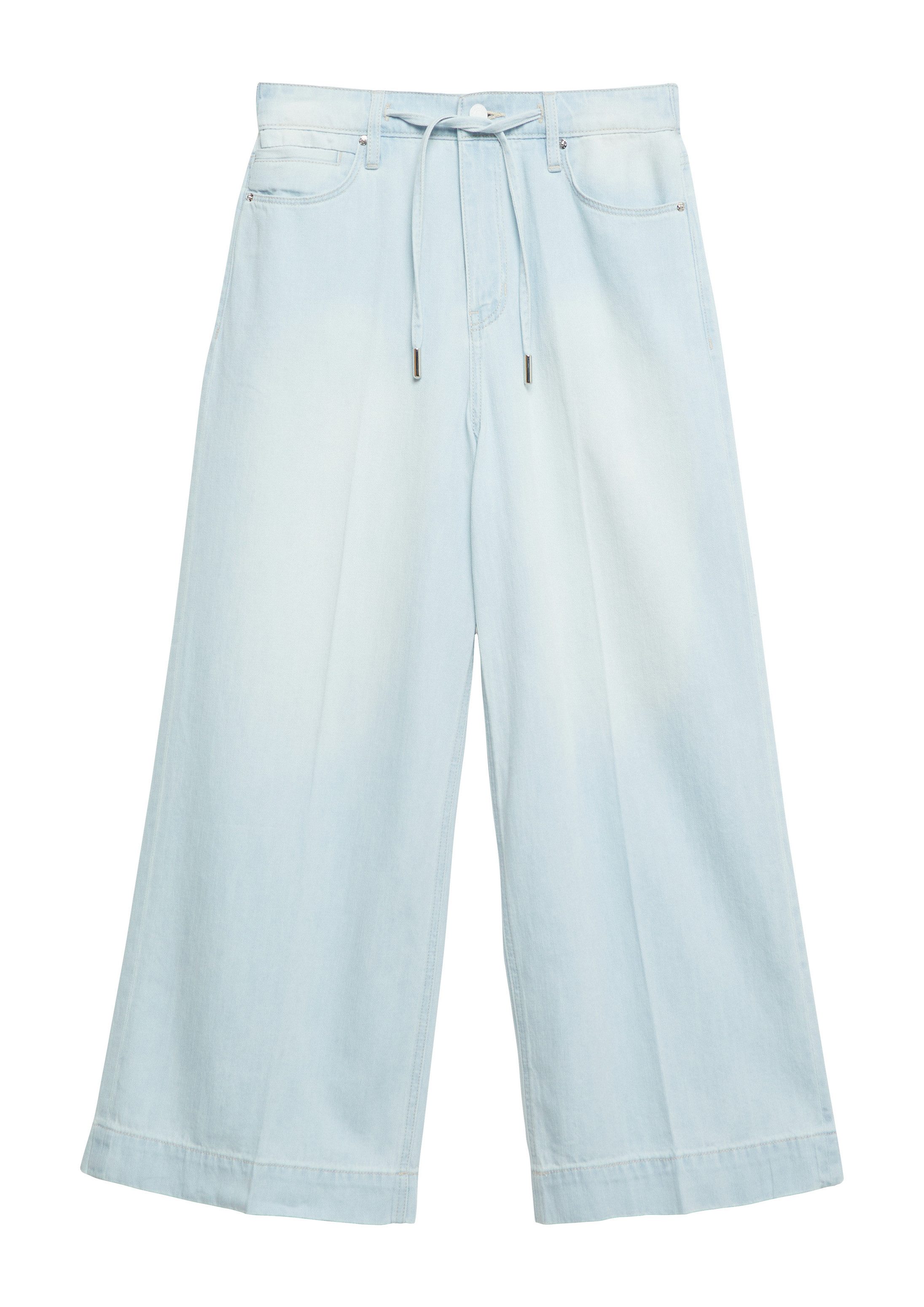 s.Oliver Weite Jeans Jeans-Hose SURI Culotte-Jeans Suri / Regular Fit / High Rise / Wide Leg / im Leinenmix