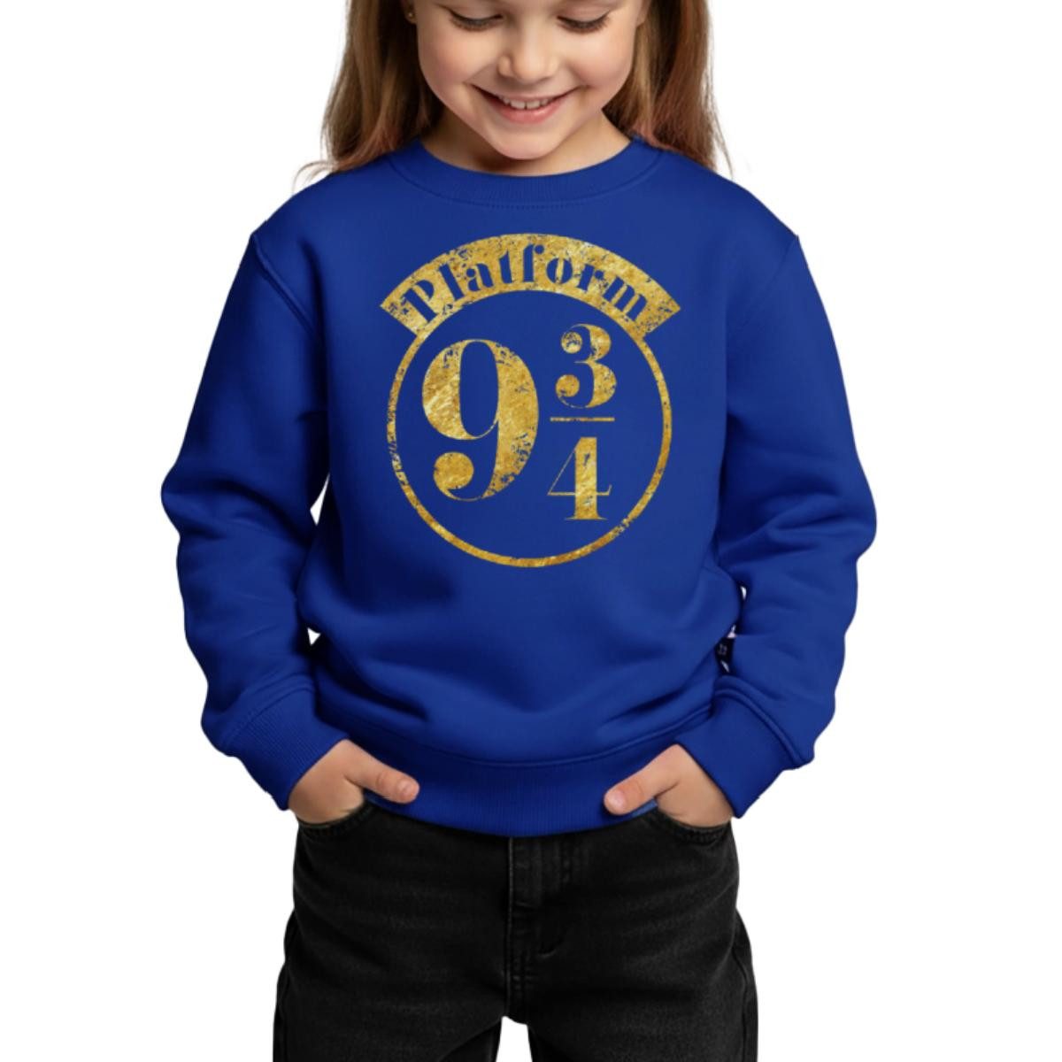 Sweatshirt Harry Potter Platform 9 3/4 Gold Kinder Premium Pullover