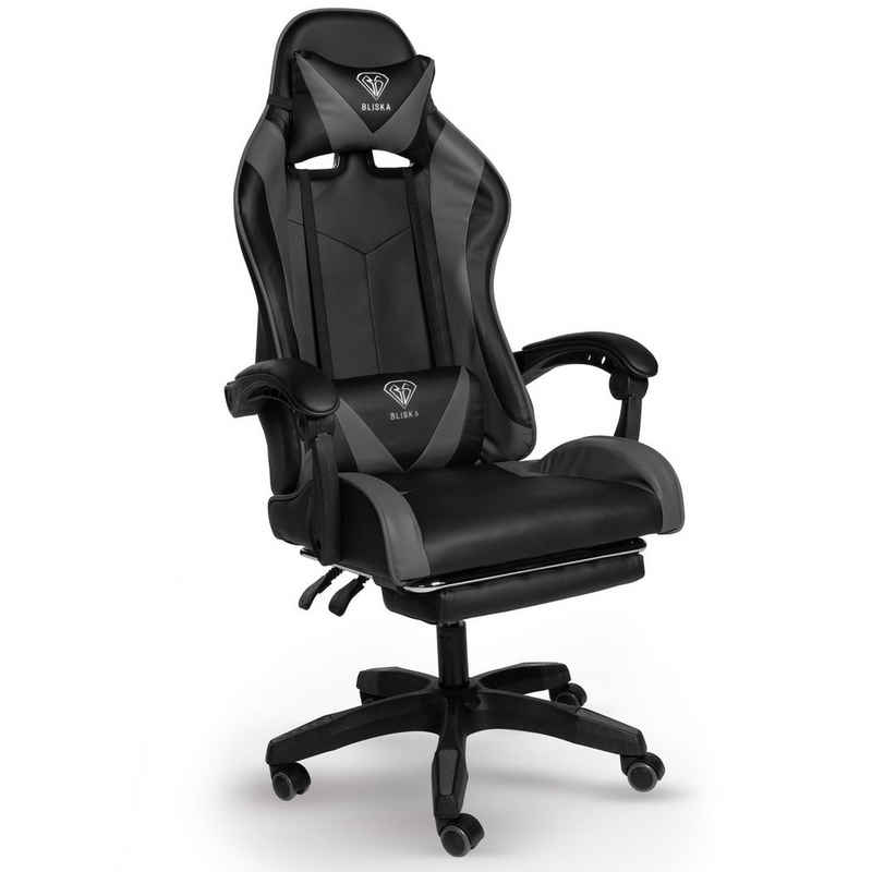 TRISENS Chefsessel Spartak (1 Stück), Gaming Stuhl mit Fußstütze Bürostuhl im ergonomischen Racing-Design