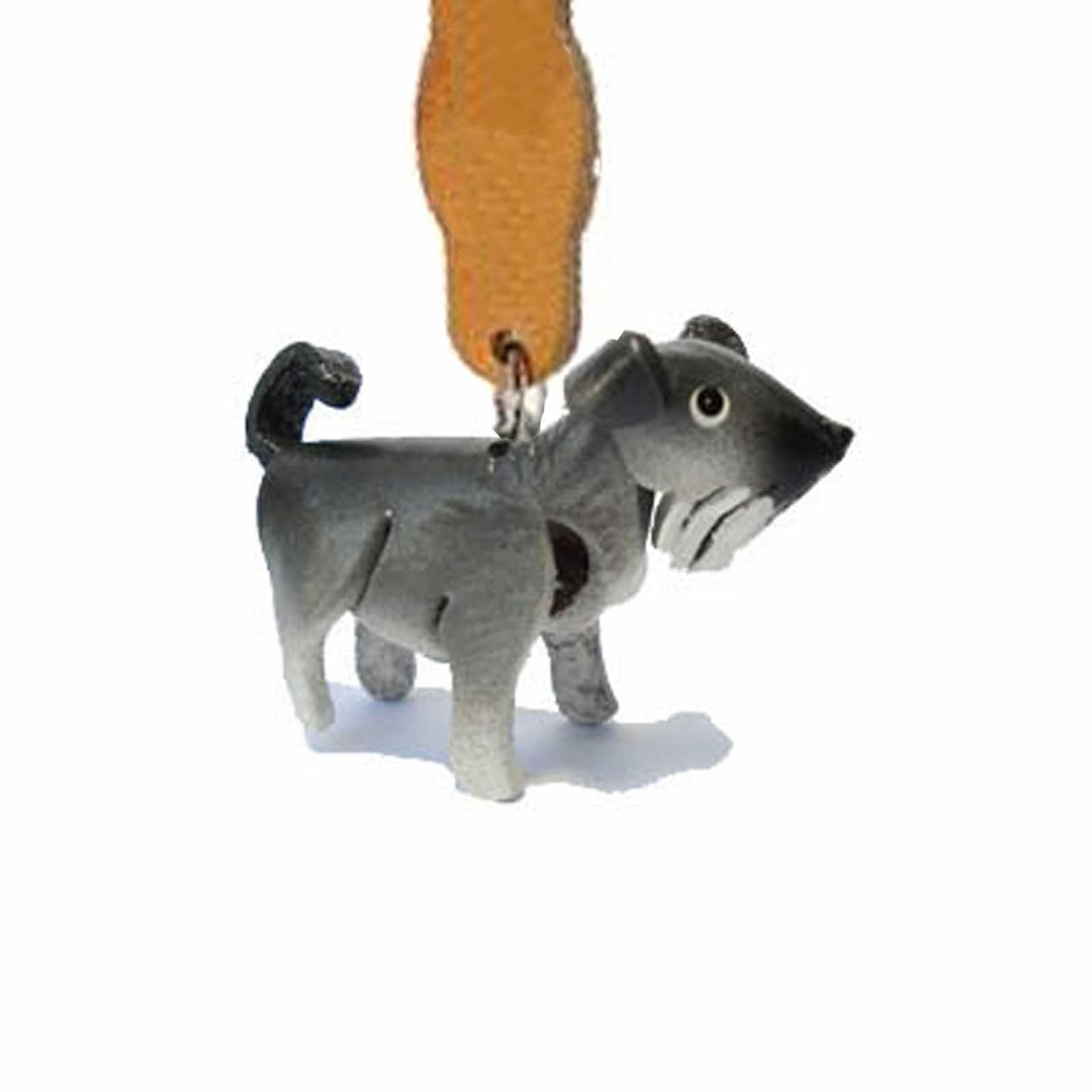 Schlüsselanhänger Set Schnauzer Schlüsselanhänger aus Leder