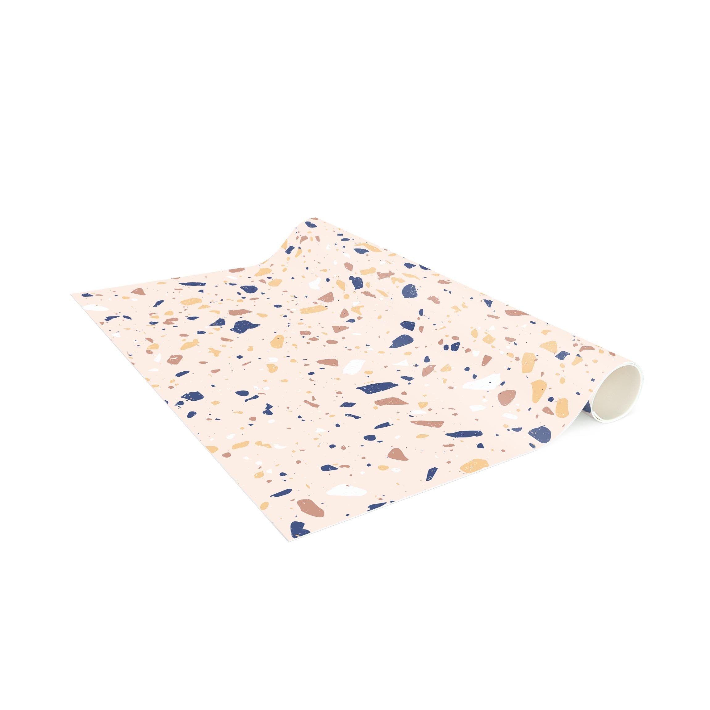 Bilderdepot24 Teppich Vinyl Wohnzimmer Schlafzimmer Flur Küche Muster Terrazzo, rechteckig - beige glatt, nass wischbar (Küche, Tierhaare) - Saugroboter & Boden – Bild 5 von 5