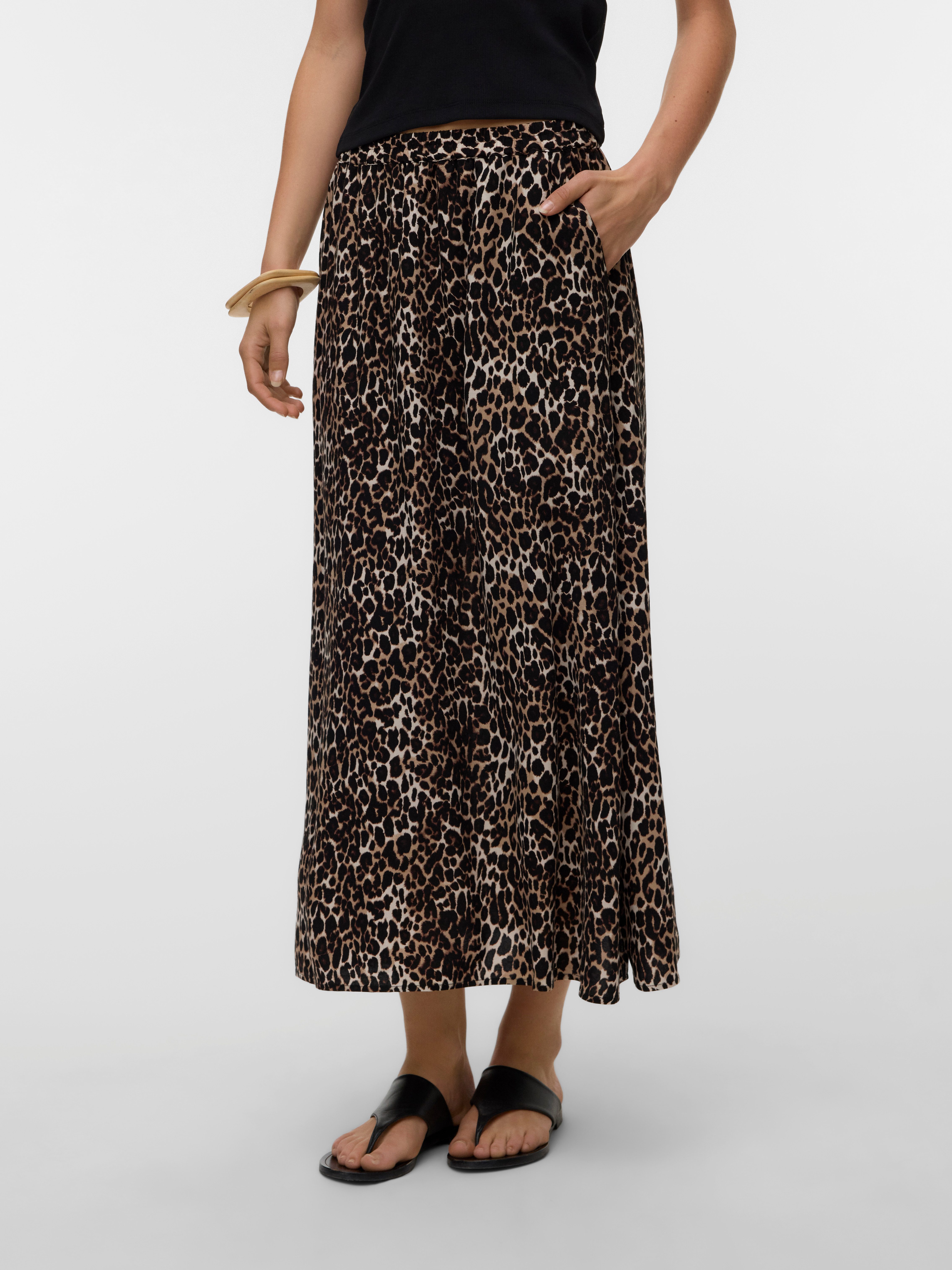 Vero Moda Maxirock VMEASY JOY MAXI SLIT SKIRT WVN GA Viskose, elastisches Bündchen