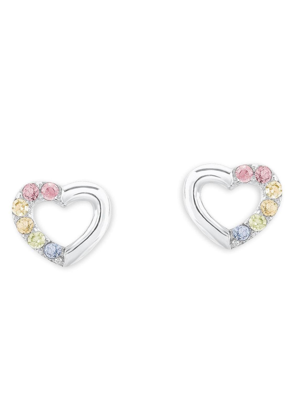 Prinzessin Lillifee Paar Ohrstecker Herz, mit Zirkonia (synth)