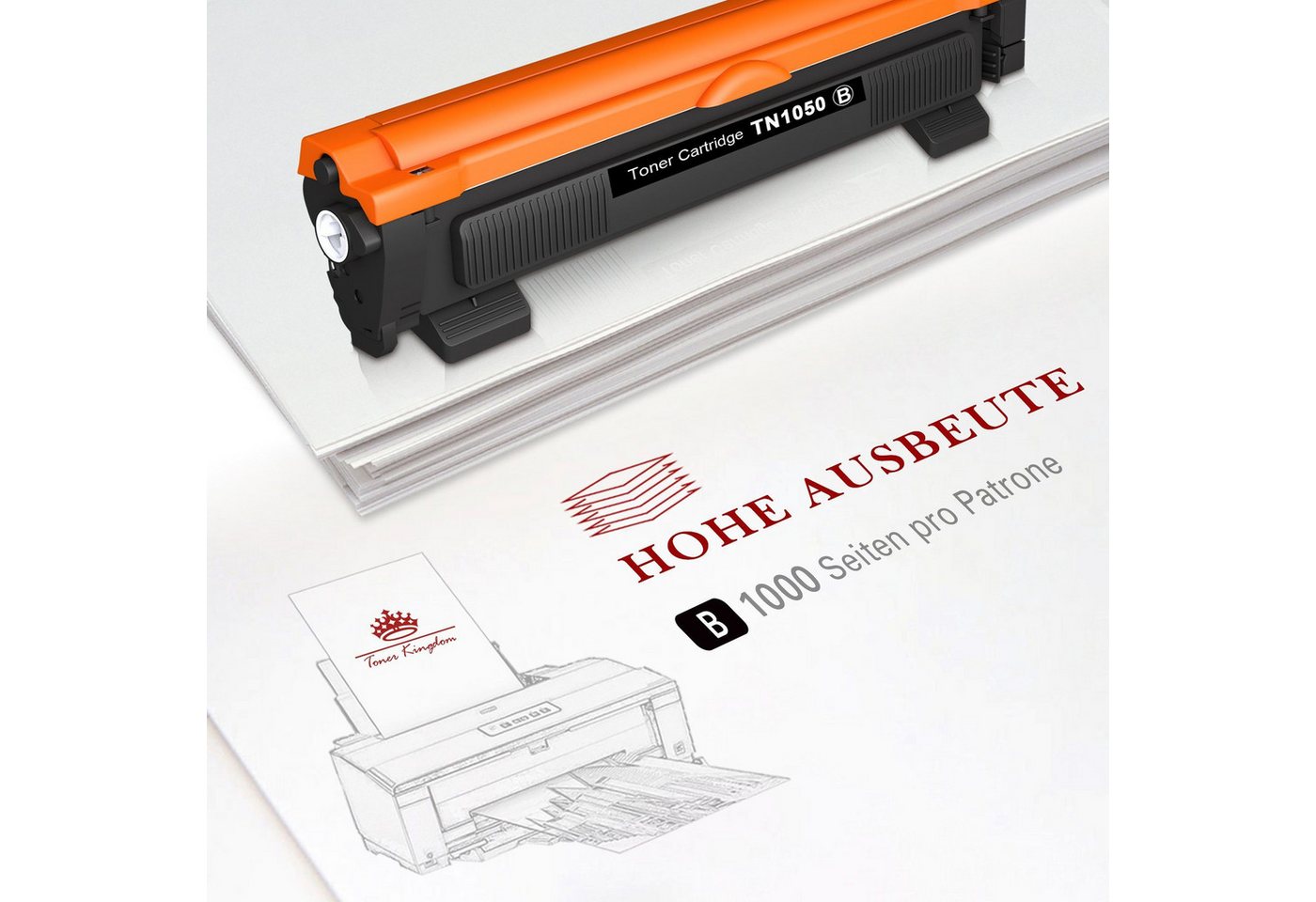 Thumbnail - Toner Kingdom Tonerpatrone XXL Kompatible für Brother TN-1050 MCF 1810 1910w DCP-1215 HL-1212w