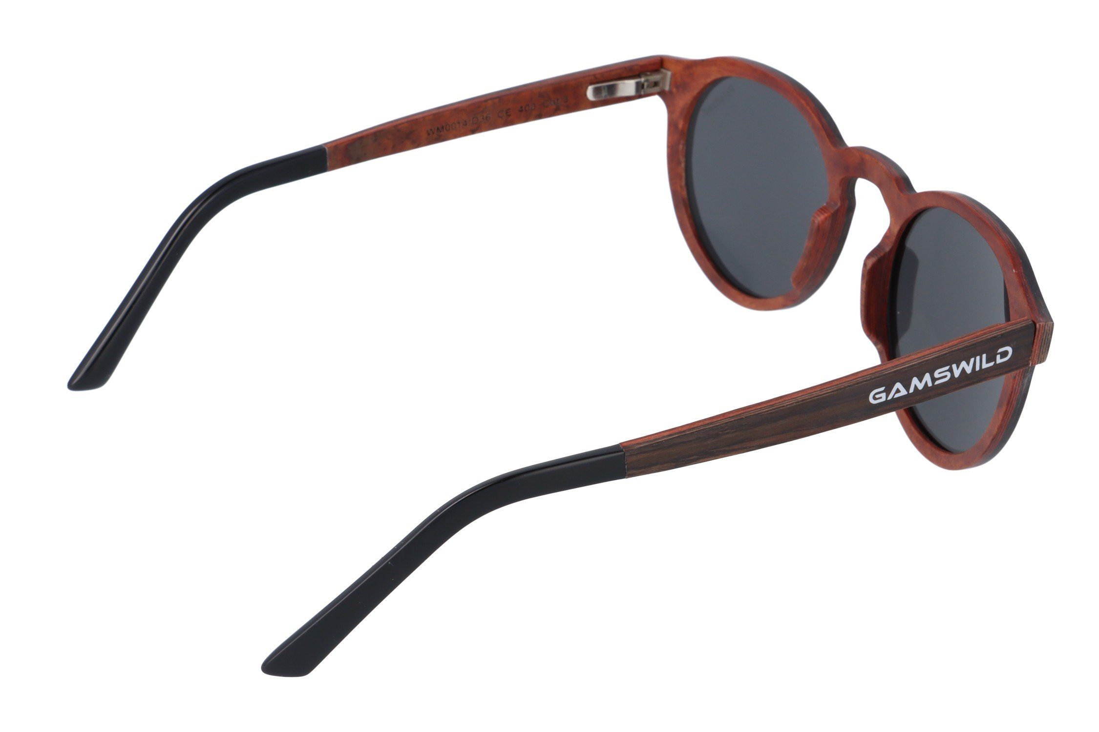 Damen G15 Unisex, Herren Gamswild GAMSSTYLE polarisierte in Sonnenbrille braun, & Holzbrille Gläser grau WM0014