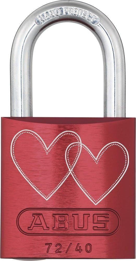 ABUS Vorhängeschloss ABUS Vorhangschloss Aluminium 72/40 ROT LOVELOCK 4