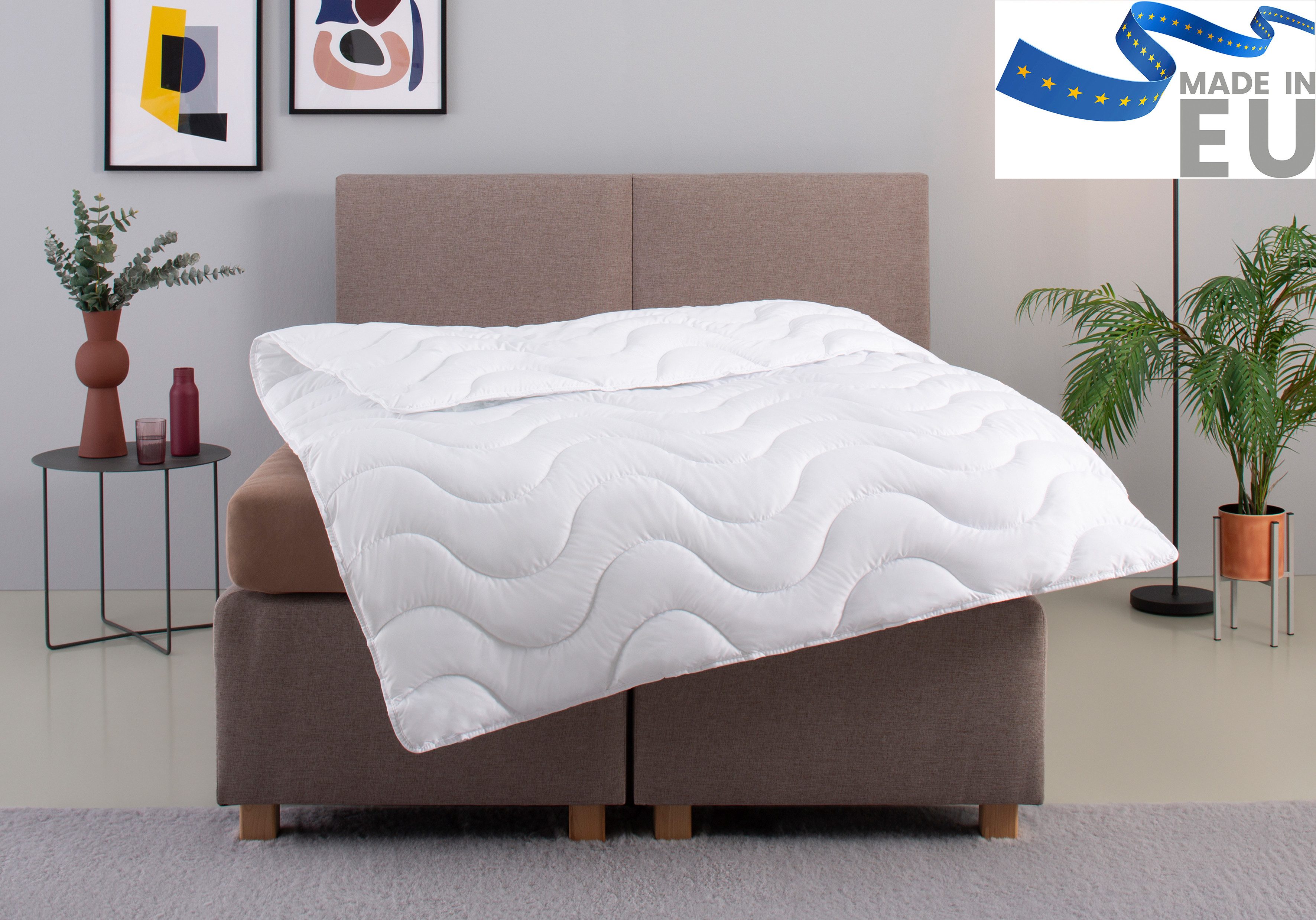 OTTO home Microfaserbettdecke Mailo Bettdecke 135x200 cm, 155x220 cm, Füllung: Polyester, Bezug: Microfaser-Feinbatist, Sommer, Winter, Decke, kuschelweicher Microfaser-Feinbatist Bezug