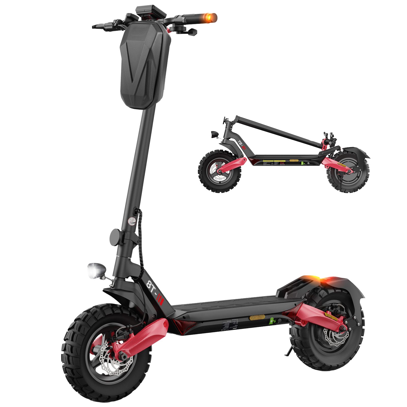 E-Scooter 10 Zoll Offroad Elektroroller mit Straßenzulassung 80-100km Reichweite