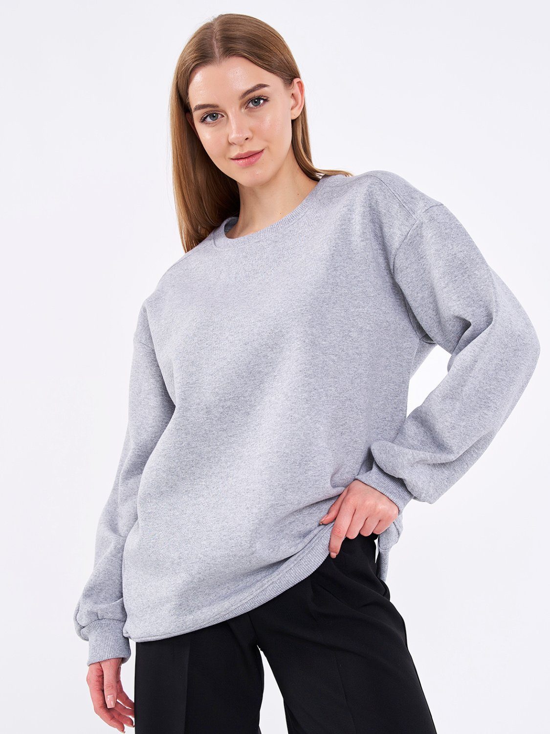 COMEOR Sweatshirt Damen Oversize Пуловери Langarm Baumwolle