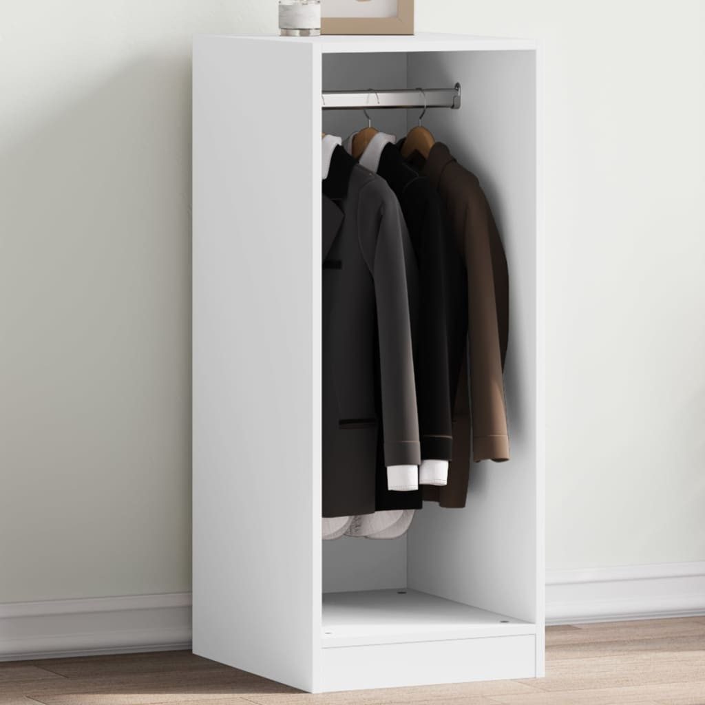 vidaXL Kleiderständer Kleiderschrank Weiß 48x41x102 cm Holzwerkstoff, (1 St)