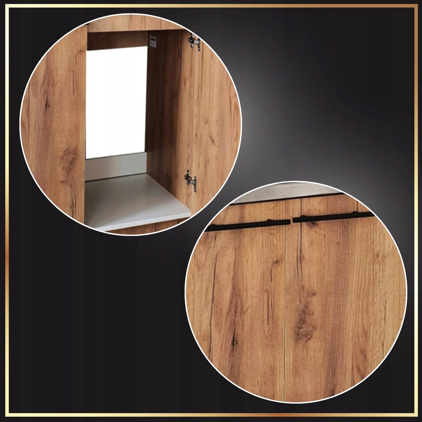 STAMAR Spülenschrank Küchenschrank 80cm Eiche Gold Spüle Hocharmatur Siphon günstig online kaufen