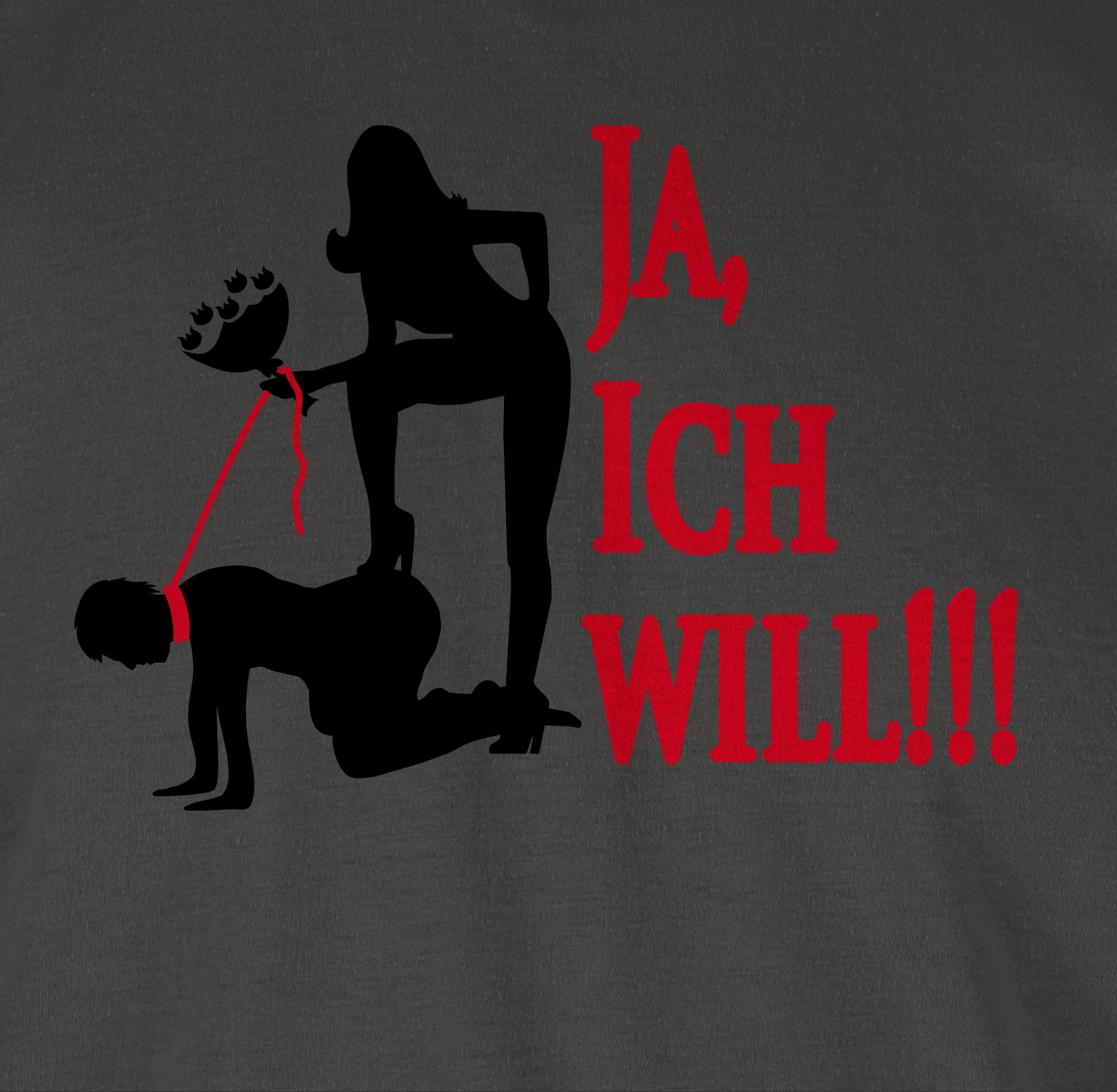 Shirtracer T-Shirt Ja ich will JGA Männer