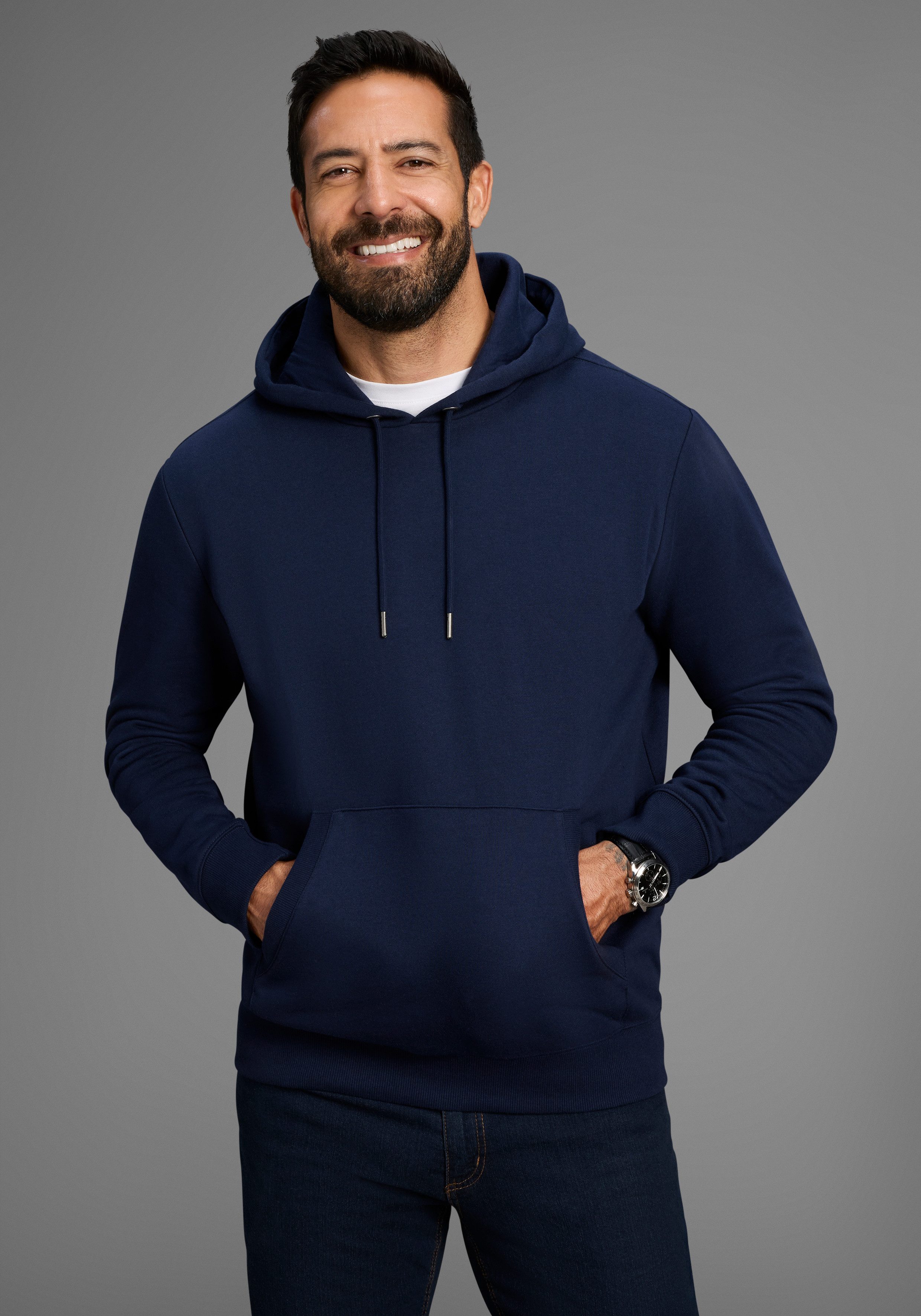 Man's World Kapuzensweatshirt mit Kängurutasche günstig online kaufen