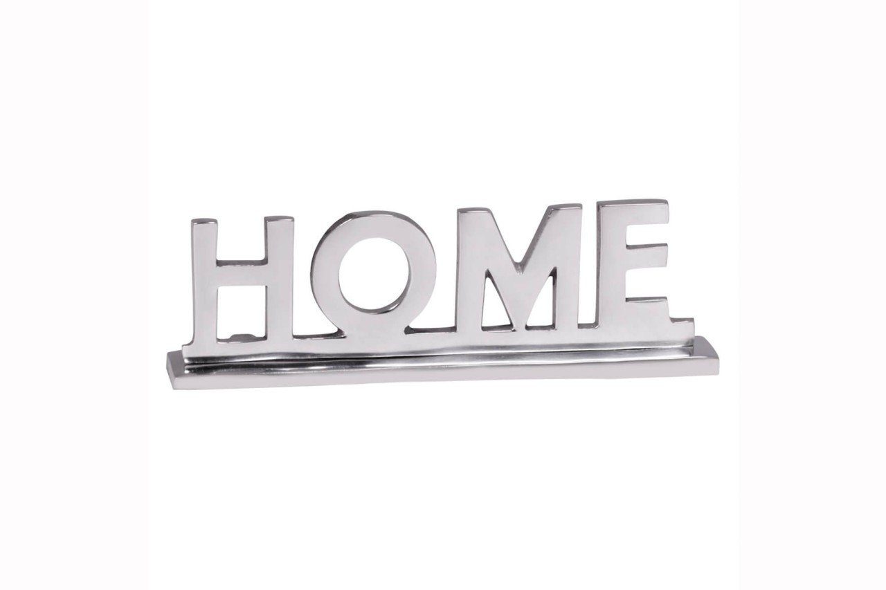 tinkaro Dekoobjekt ADAMO Home Schriftzug Aluminium Silber
