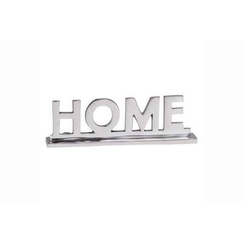 tinkaro Dekoobjekt ADAMO Home Schriftzug Aluminium Silber